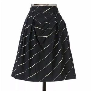 Anthropologie skirt Floreat black and white size 4
